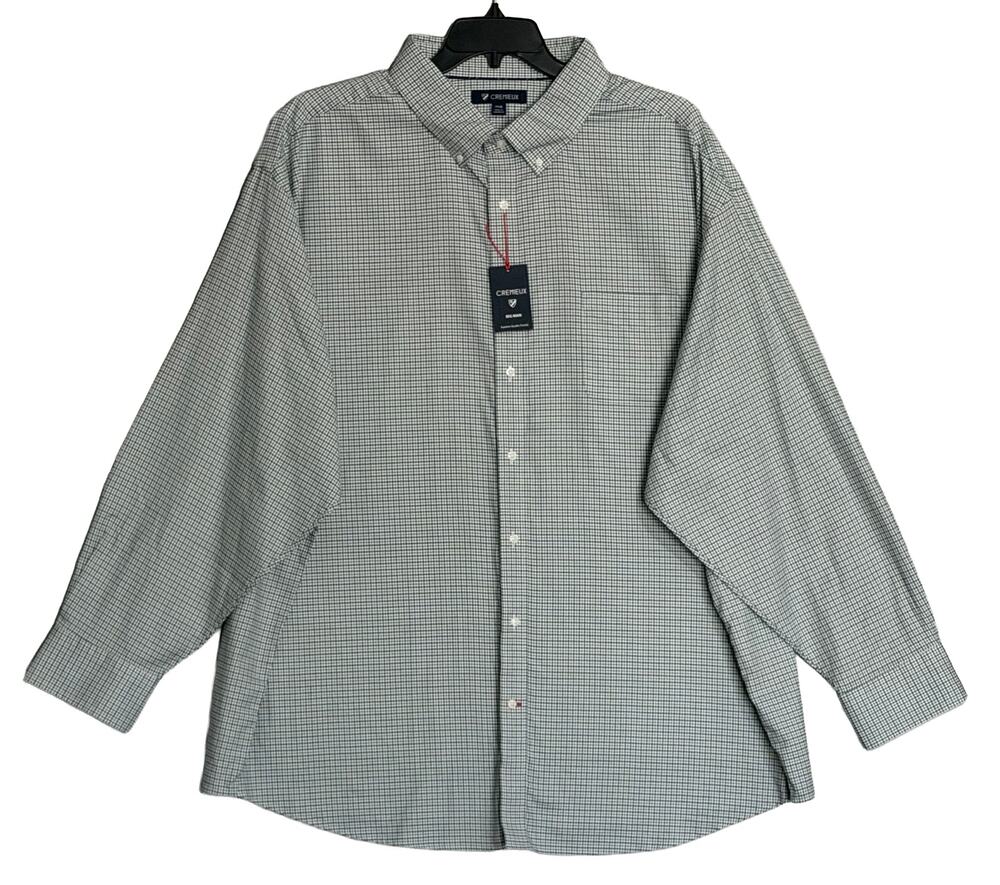 Daniel Cremieux Dress Shirt Men's 4XB Big & Tall Button-Down Stretch Check NWT
